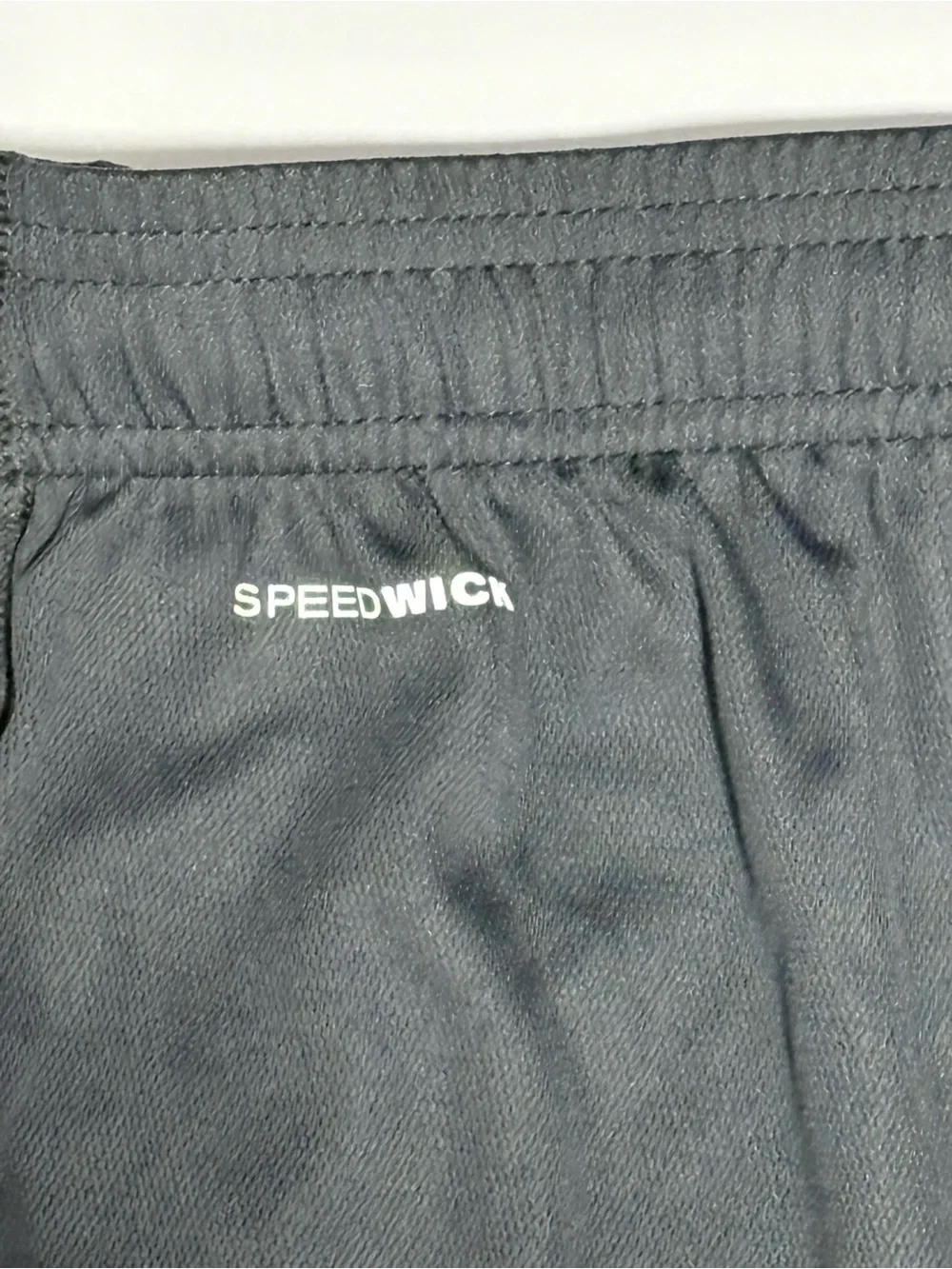 Reebok Black Athletic Shorts with Green Drawstring